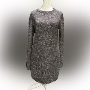 GAP Knit Sweater Dress Gray Long Sleeve Pullover Winter Casual Womens Small